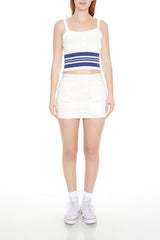 Striped Sweater-Knit Tank Top