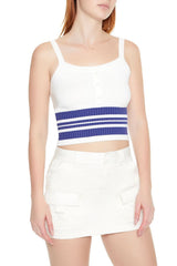 Striped Sweater-Knit Tank Top