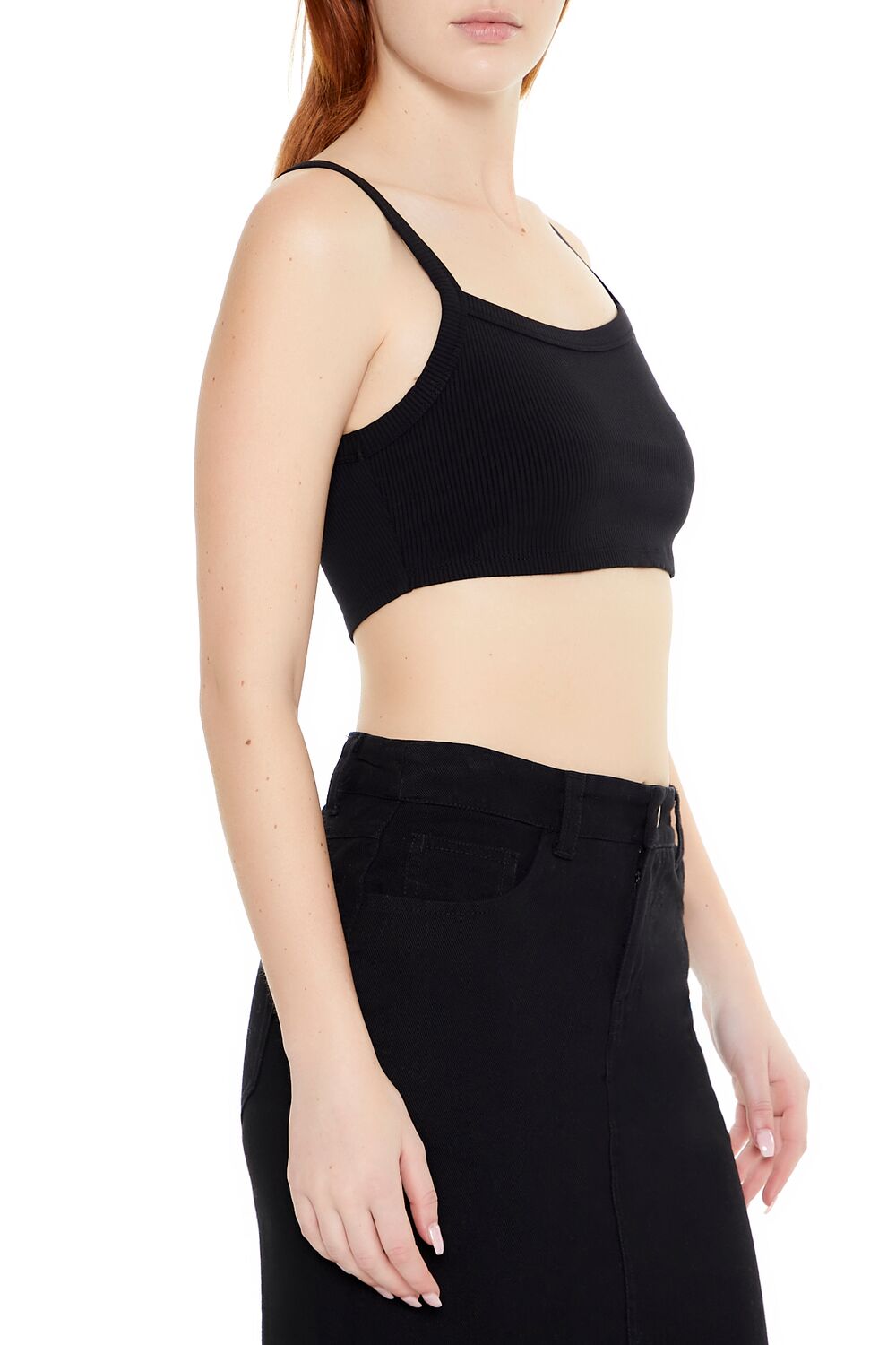 Rib-Knit Cropped Cami