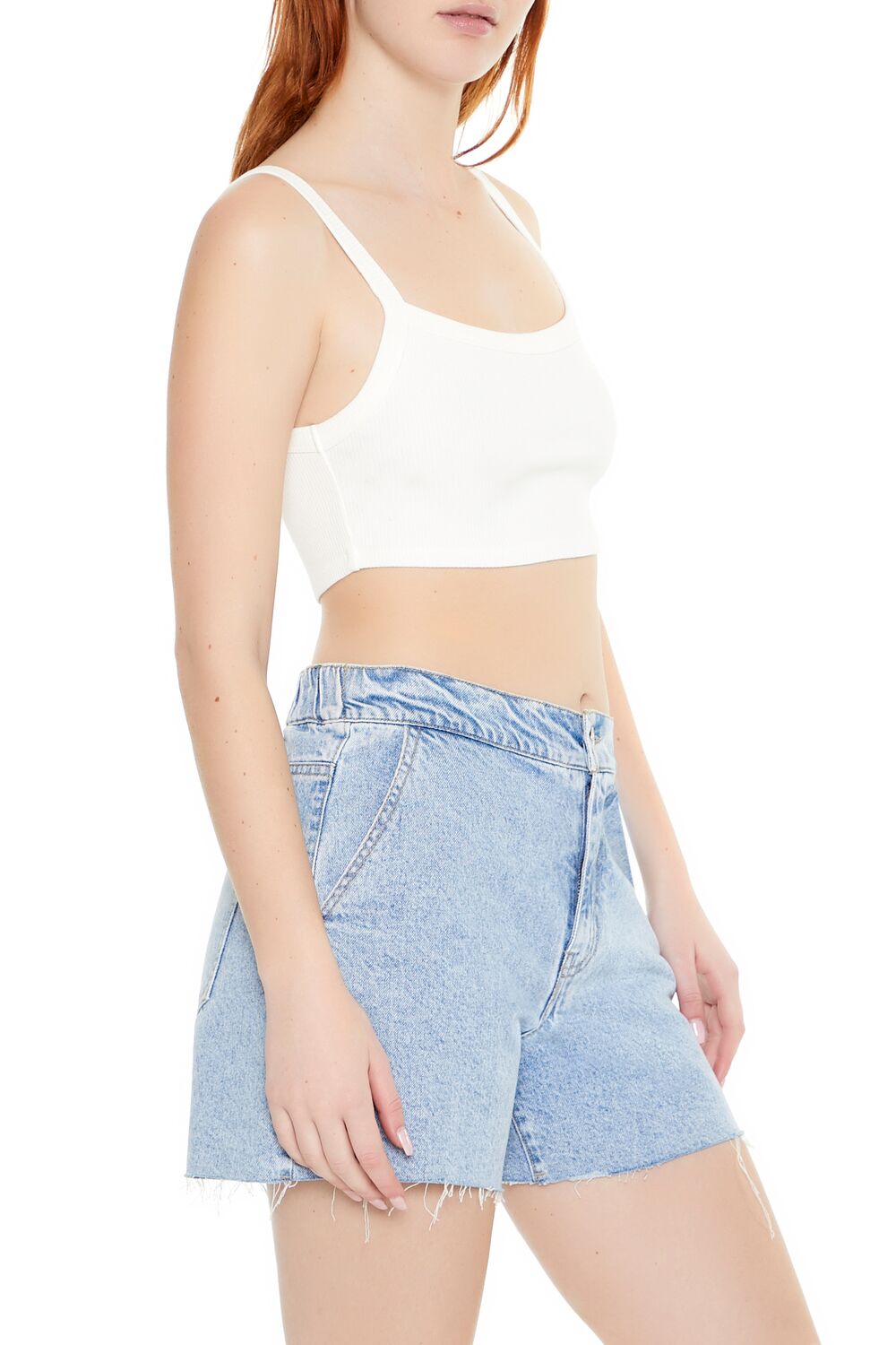 Rib-Knit Cropped Cami