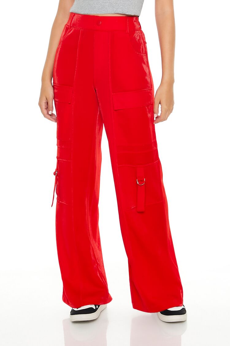 Wide-Leg Utility Cargo Pants