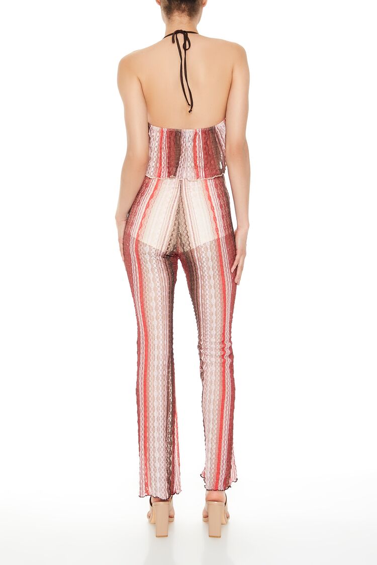 Striped Flare-Leg Pants