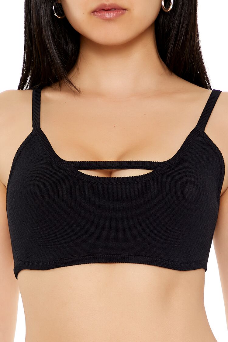Sweater-Knit Cropped Cami