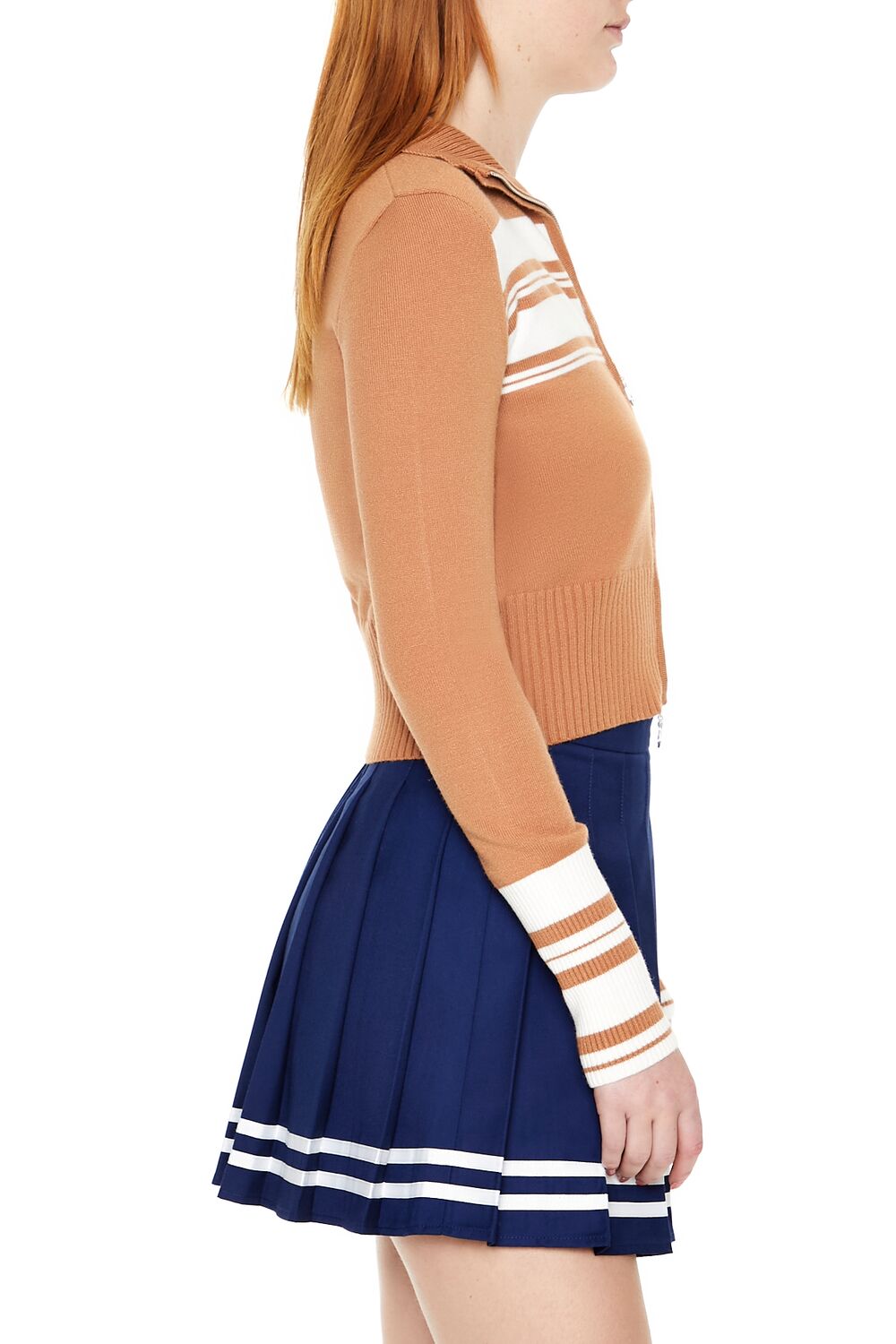 Striped Zip-Up Sweater