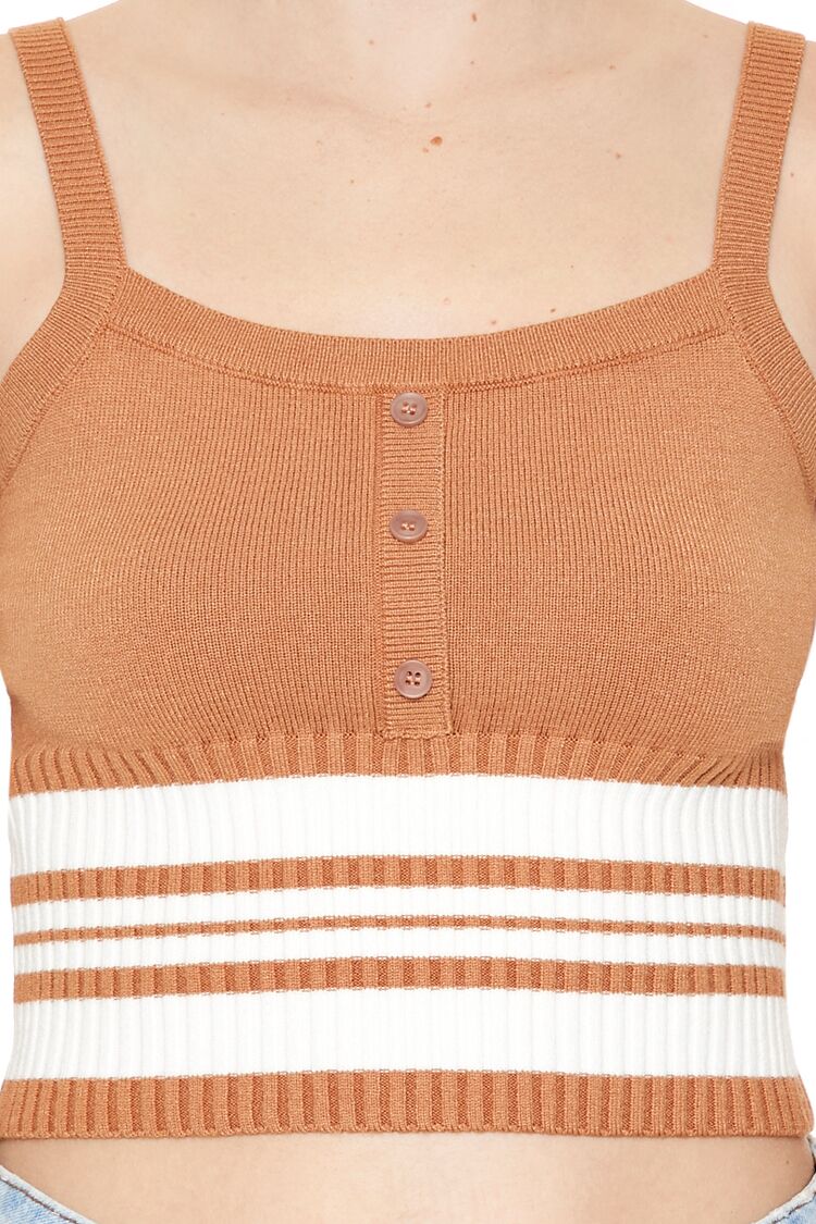 Sweater-Knit Striped Cami
