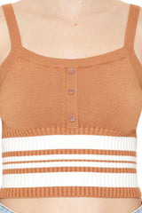 Sweater-Knit Striped Cami