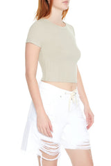 Cropped Crew Tee