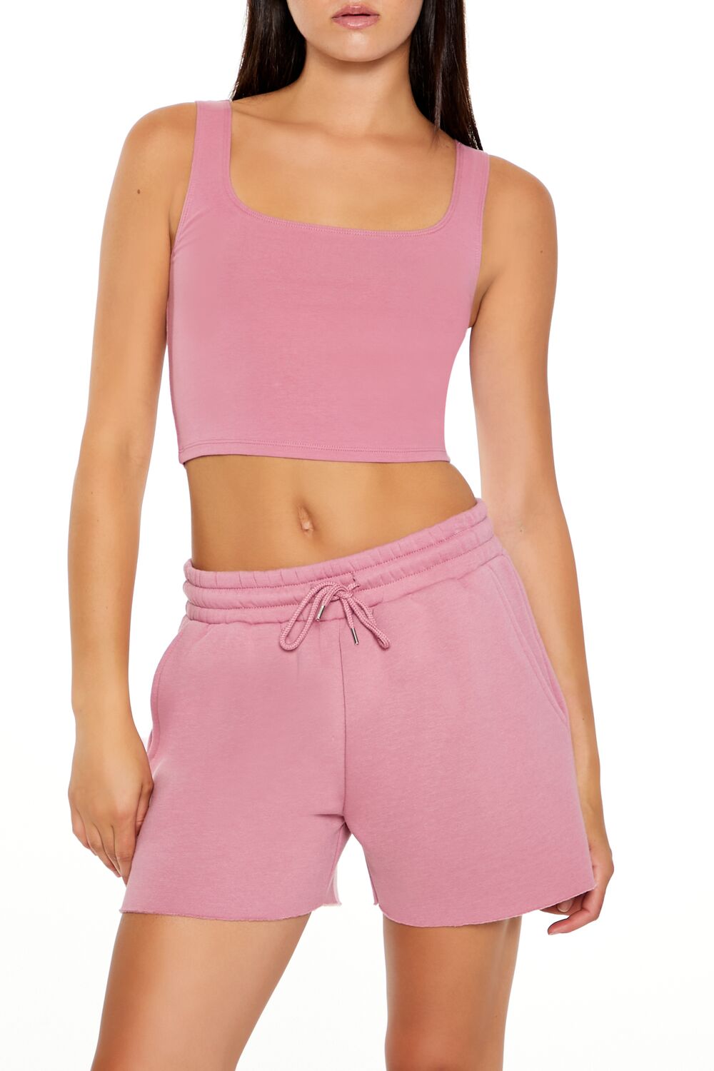 Cotton-Blend Cropped Tank Top