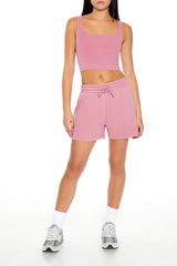 Cotton-Blend Cropped Tank Top
