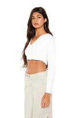 Split-Neck Crop Top