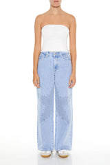 Star Patchwork High-Rise Jeans