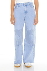 Star Patchwork High-Rise Jeans