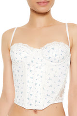 Floral Print Lingerie Corset Cami