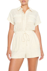 Gauze Tie-Waist Romper