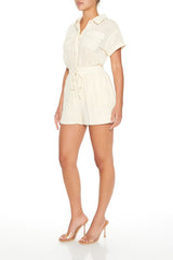 Gauze Tie-Waist Romper