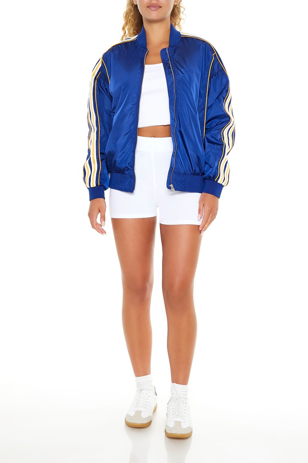 Varsity Zip-Up Bomber Jacket