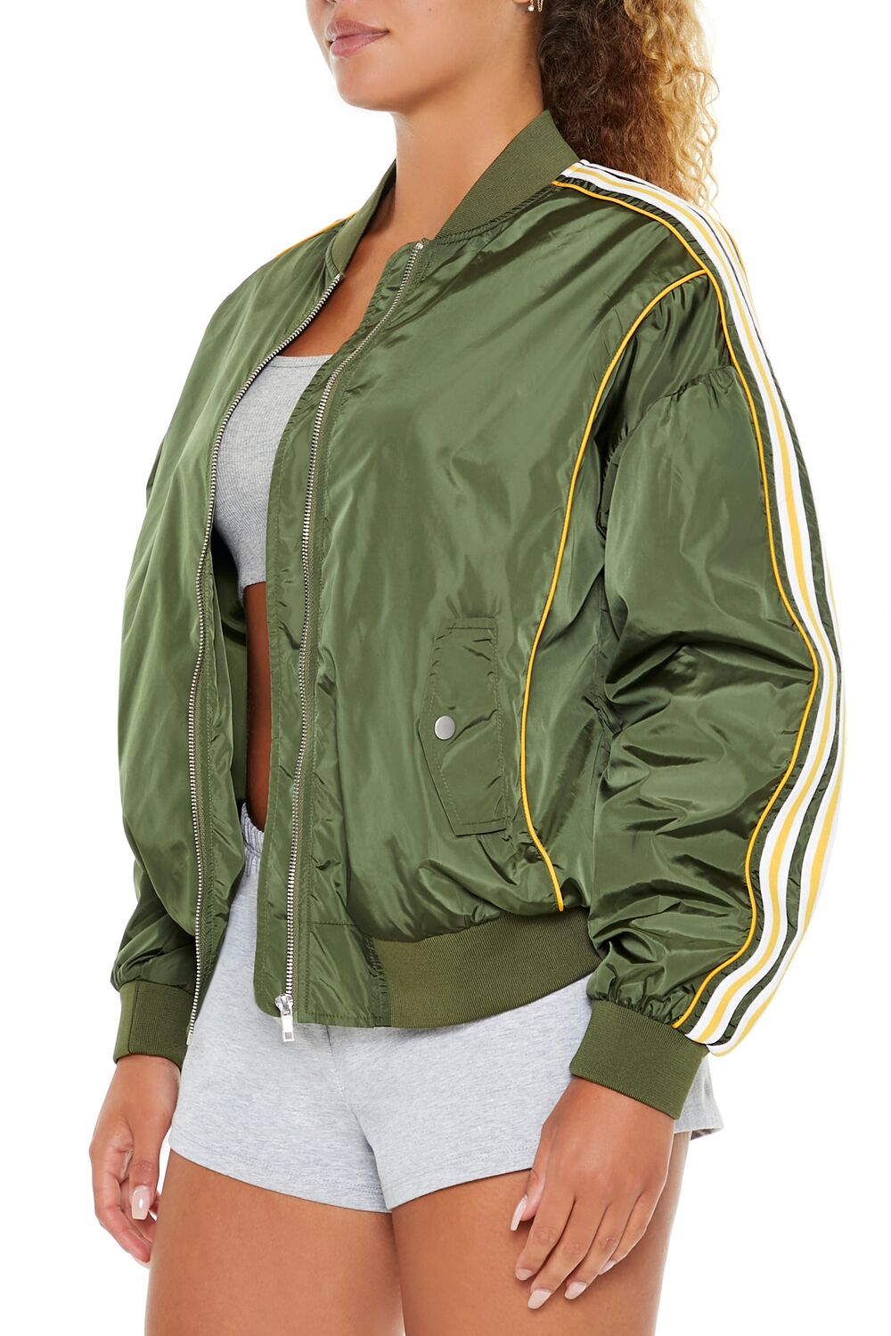 Varsity Zip-Up Bomber Jacket