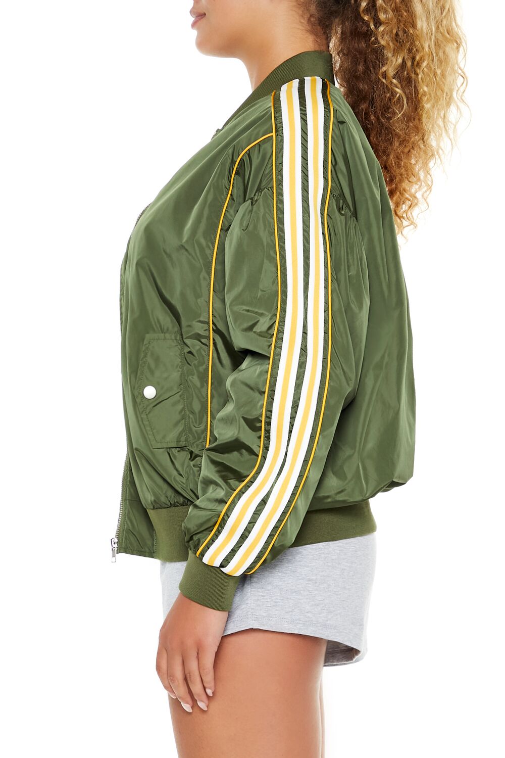 Varsity Zip-Up Bomber Jacket