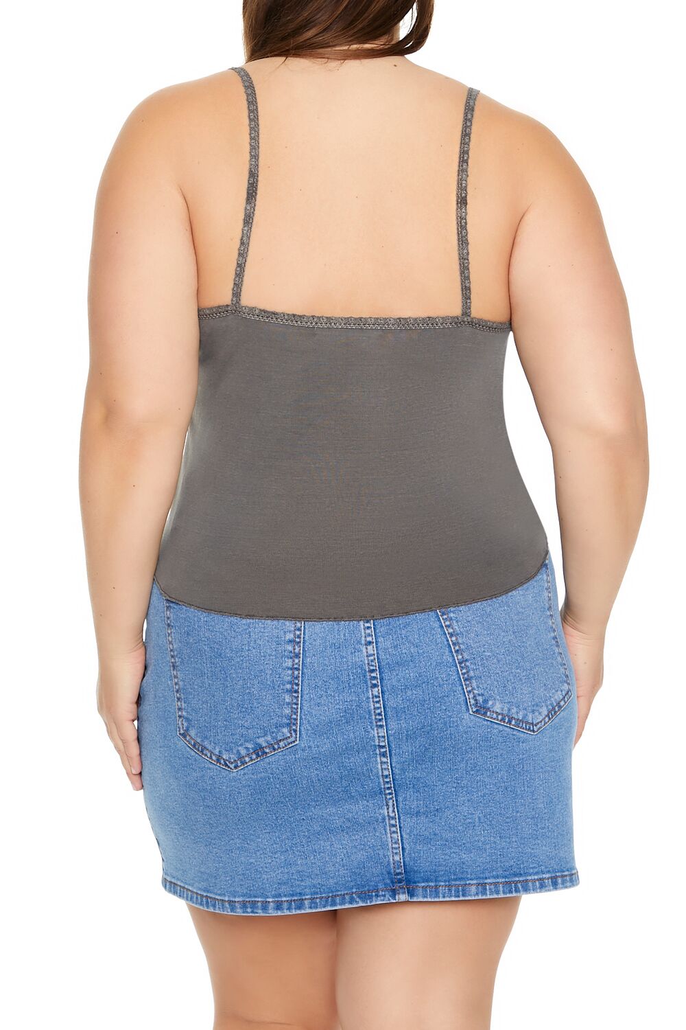 Plus Size Motociclo Rhinestone Cami