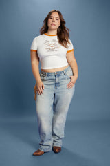 Plus Size Lee Riders Graphic Ringer Tee