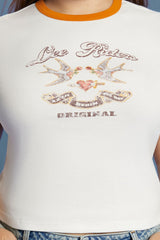 Plus Size Lee Riders Graphic Ringer Tee
