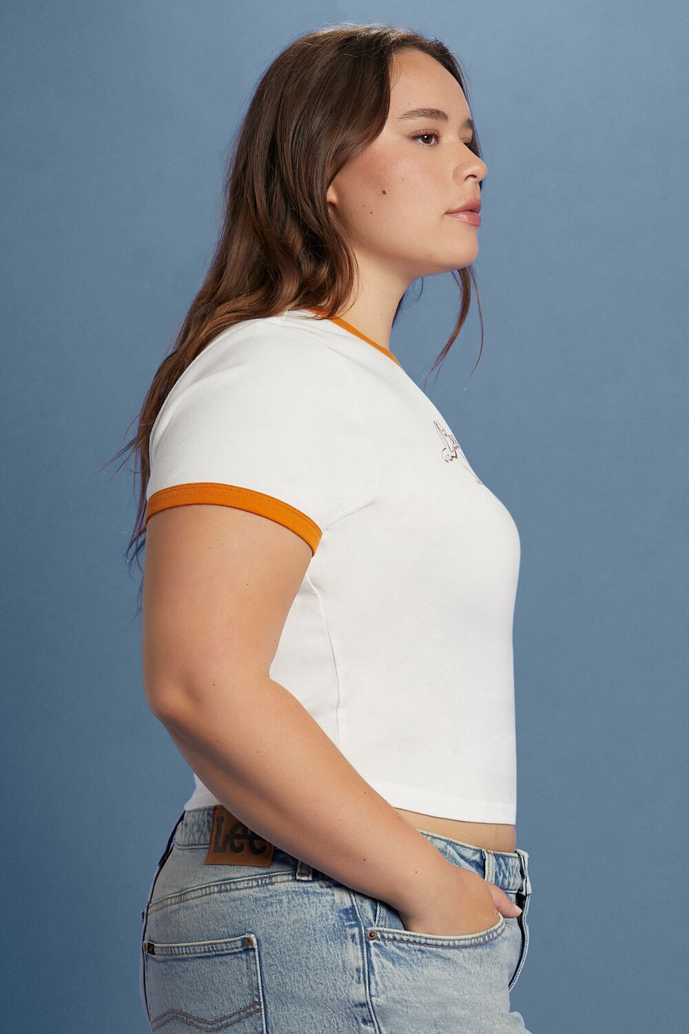 Plus Size Lee Riders Graphic Ringer Tee