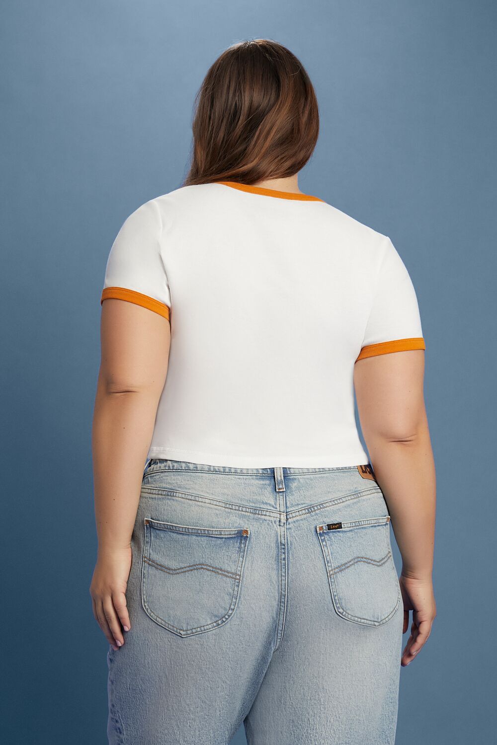 Plus Size Lee Riders Graphic Ringer Tee