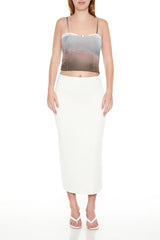 Gradient Rosette Cropped Cami