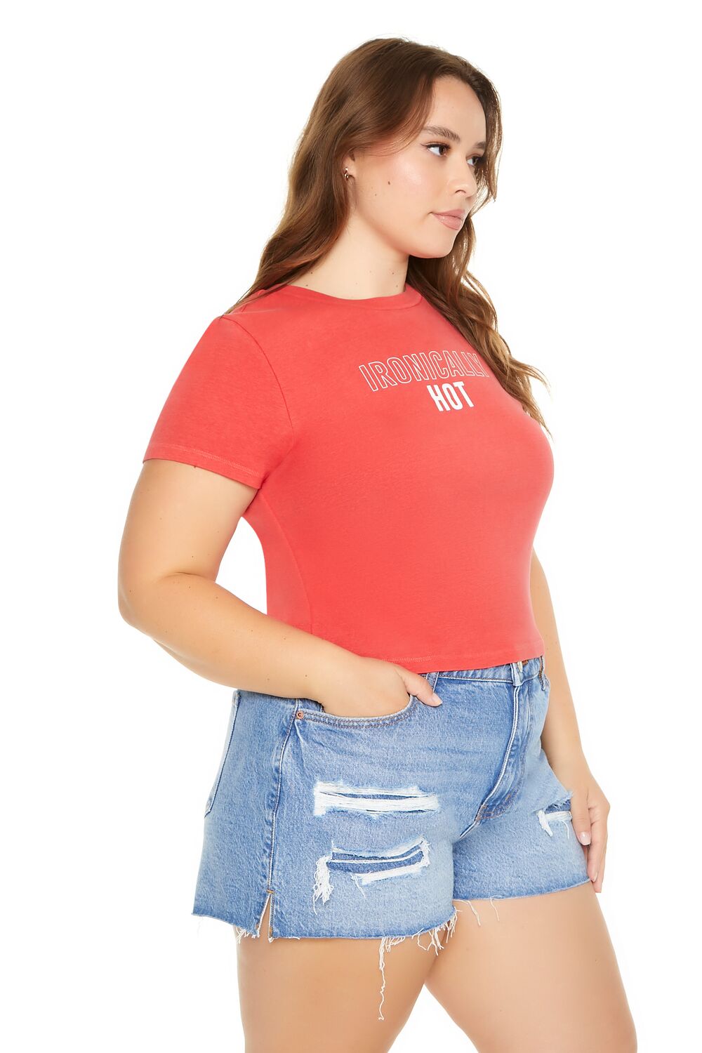 Plus Size Ironically Hot Baby Tee