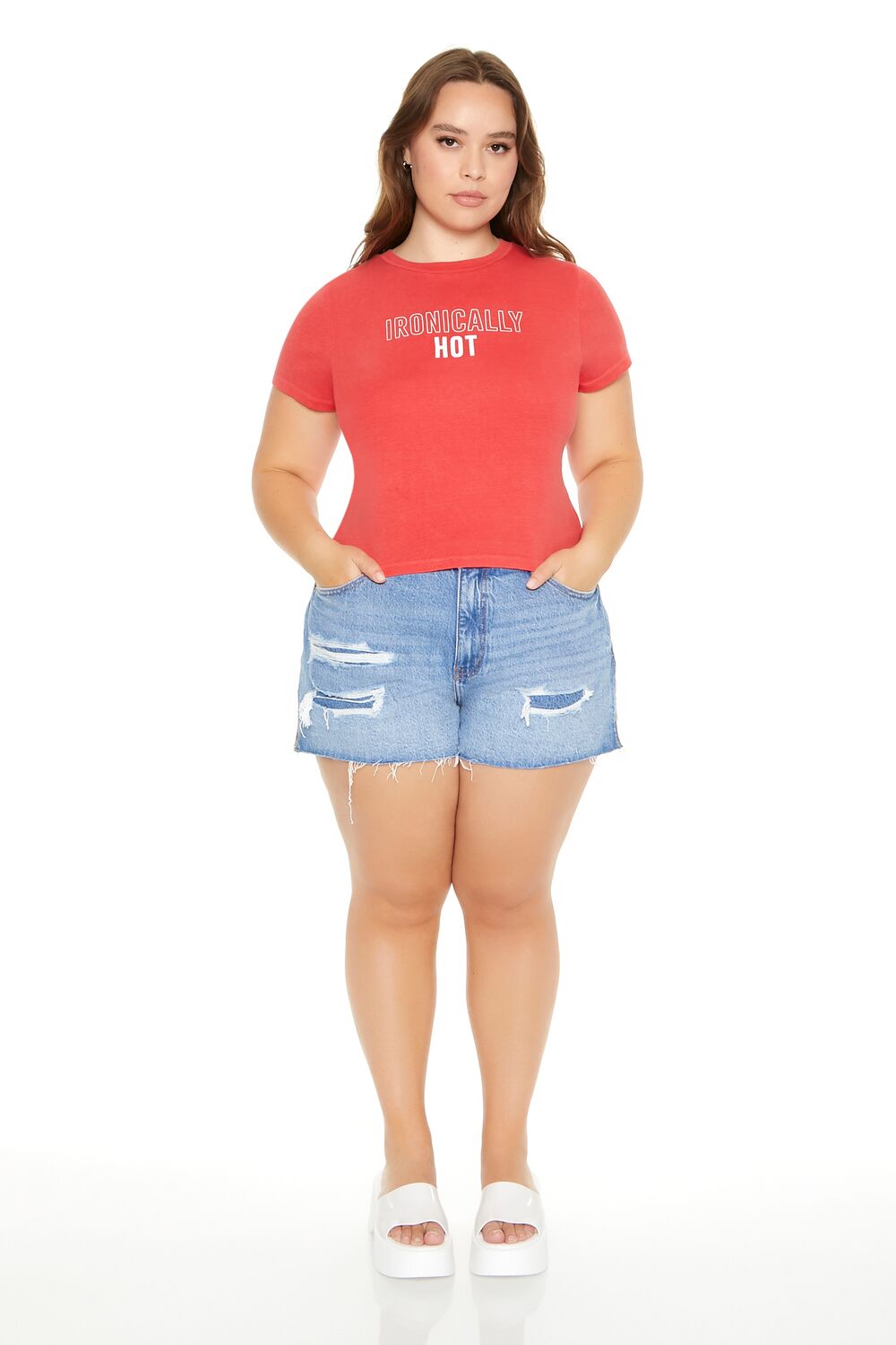 Plus Size Ironically Hot Baby Tee