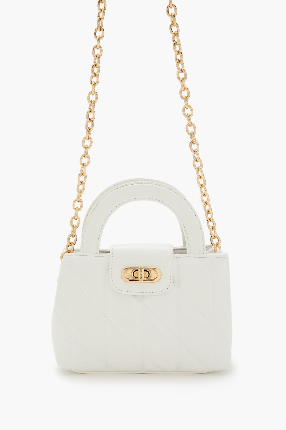 Quilted Faux Leather Crossbody Bag