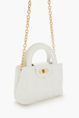 Quilted Faux Leather Crossbody Bag