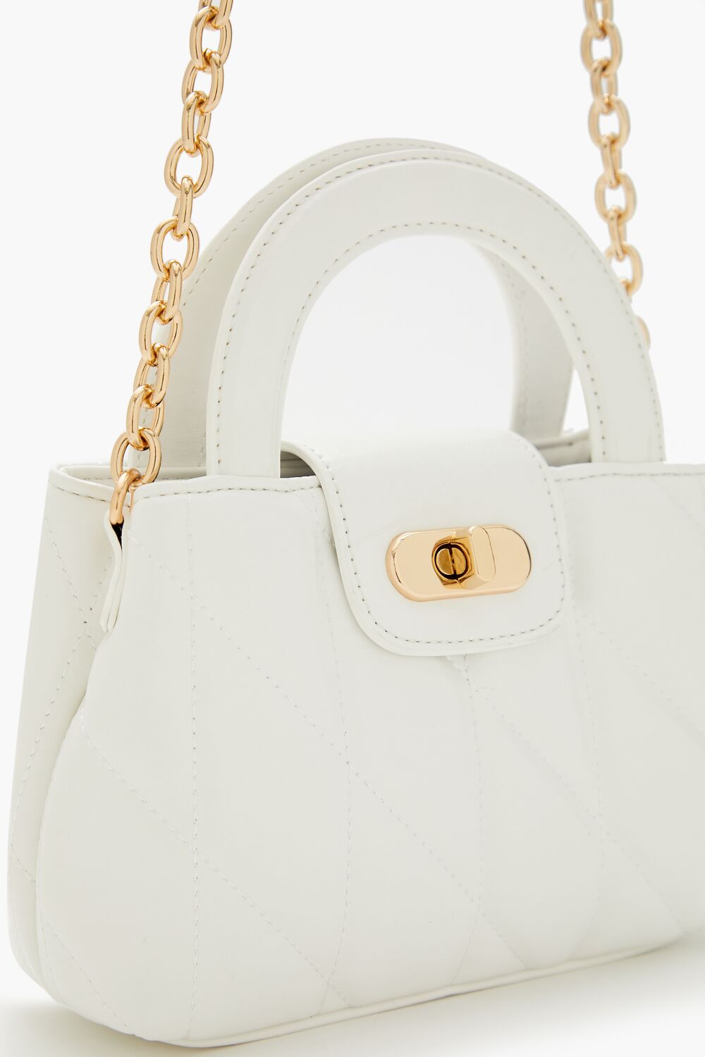 Quilted Faux Leather Crossbody Bag