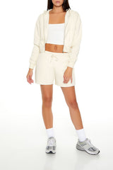 Cropped Zip-Up Hoodie