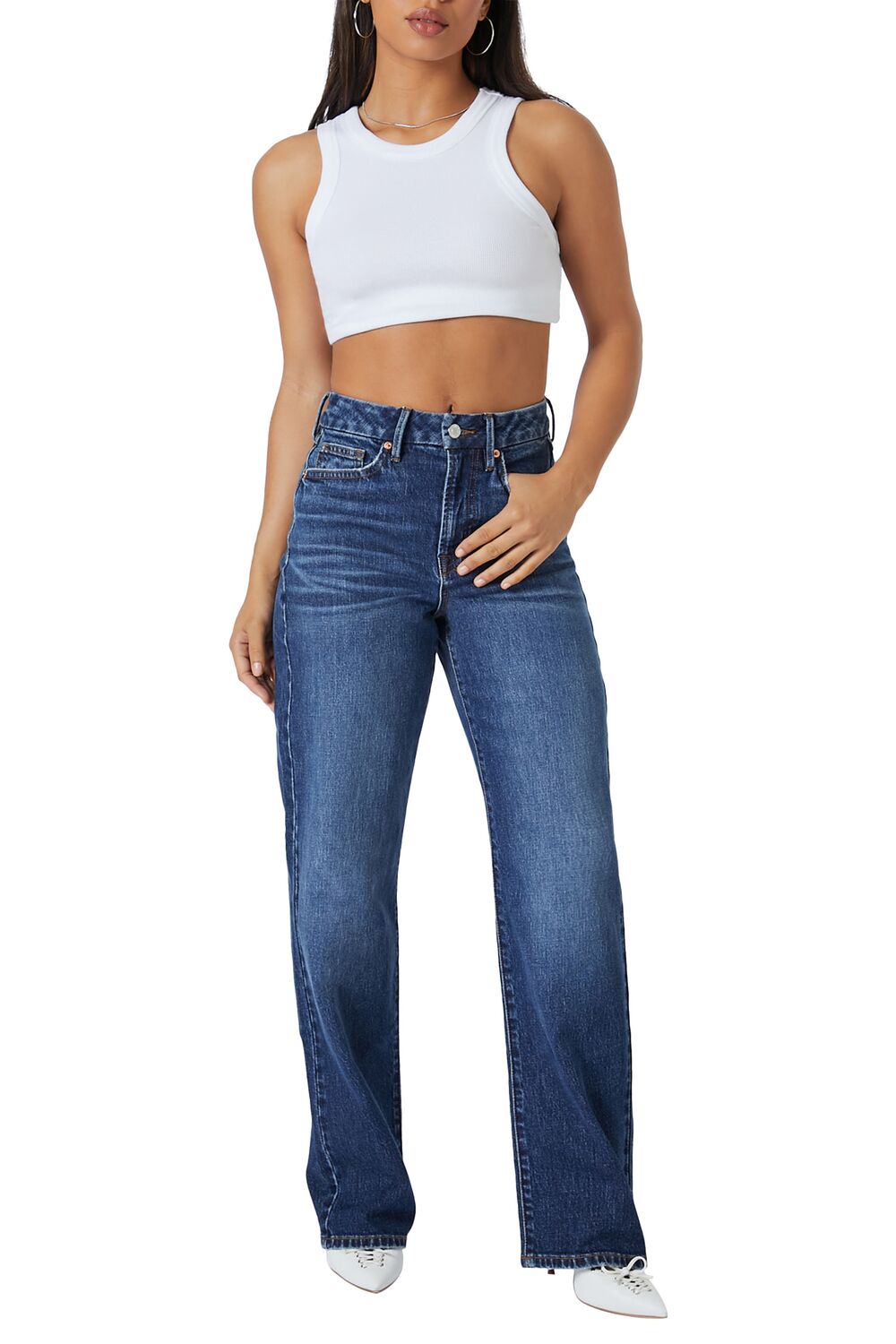 Curvy 90s-Fit Wide-Leg Jeans