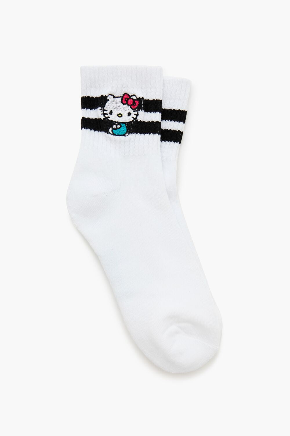 Hello Kitty Varsity-Striped Crew Socks