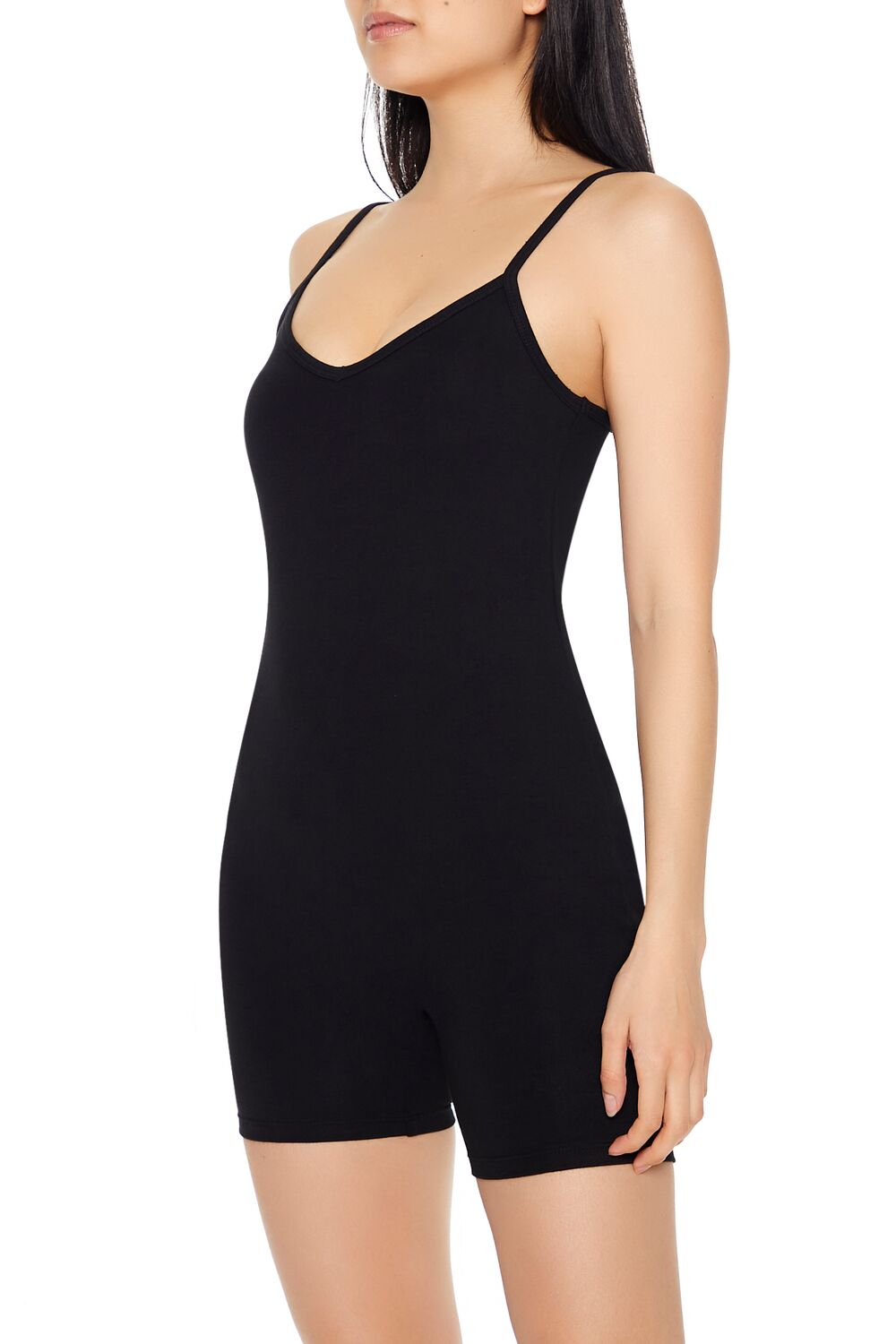 Fitted V-Neck Cami Romper