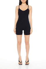 Fitted V-Neck Cami Romper