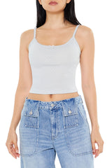 Pointelle Knit Bow Cami