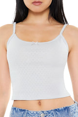 Pointelle Knit Bow Cami