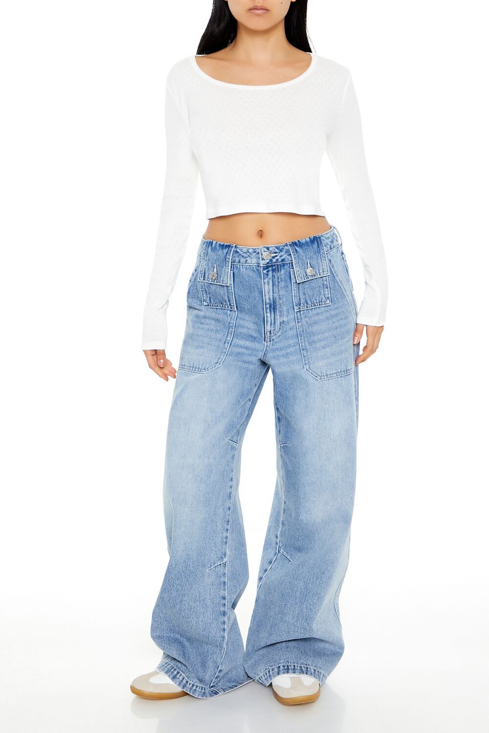 Pointelle Crop Top