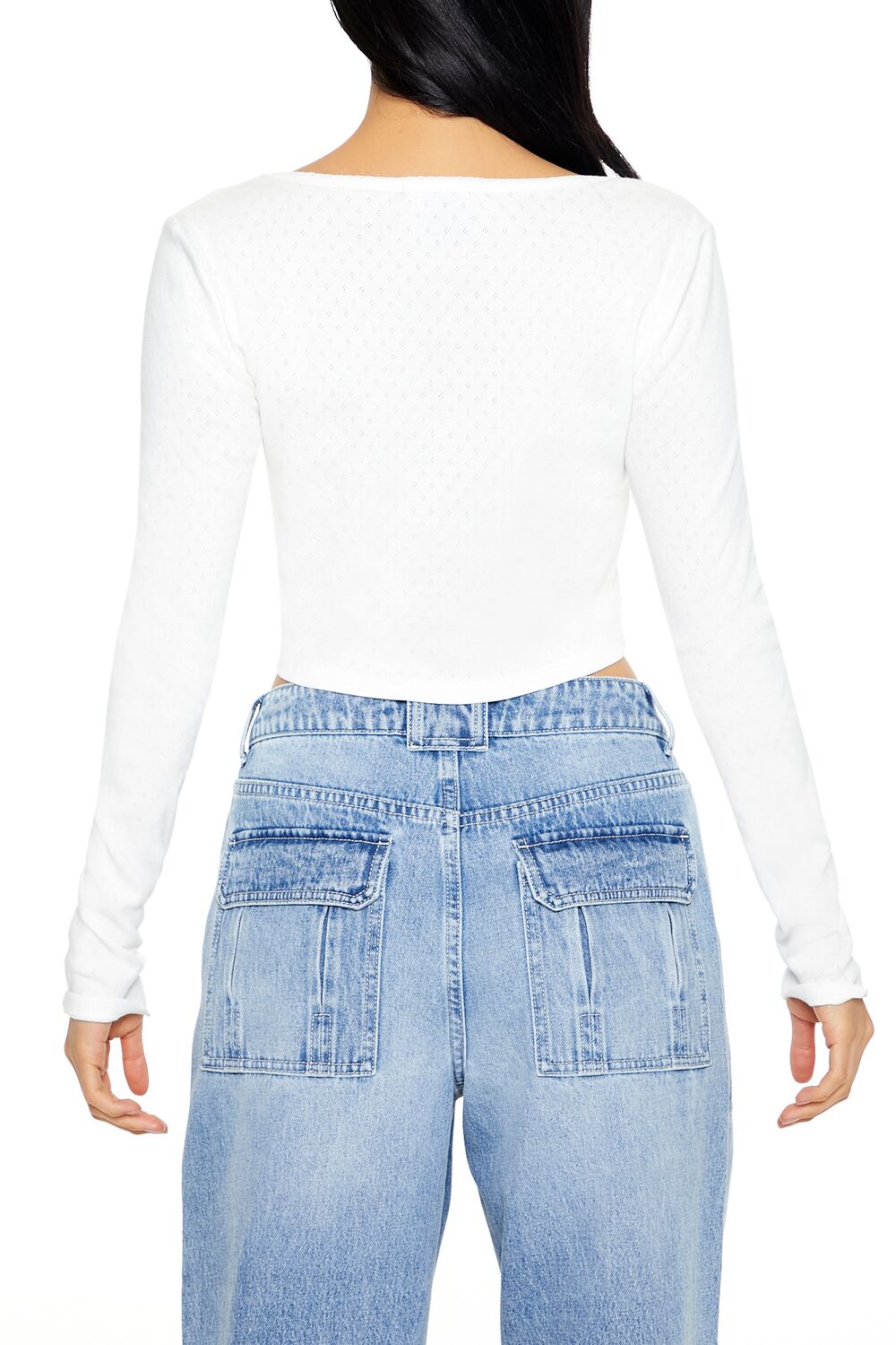 Pointelle Crop Top