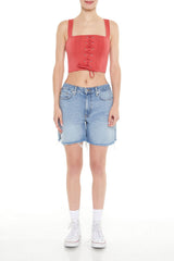 Lace-Up Crop Top