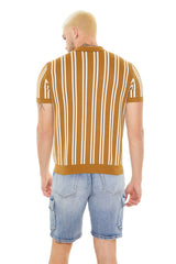 Striped Sweater-Knit Shirt