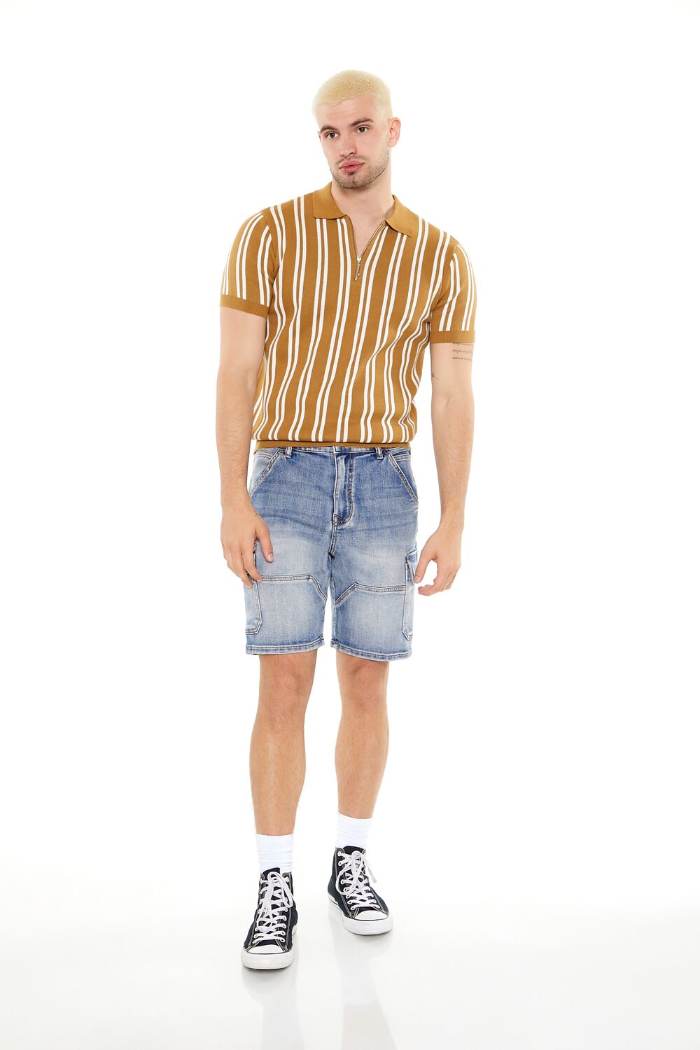 Striped Sweater-Knit Shirt