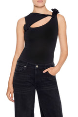 Cutout Rosette Bodysuit
