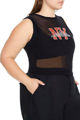 Plus Size Rhinestone NY Tank Top