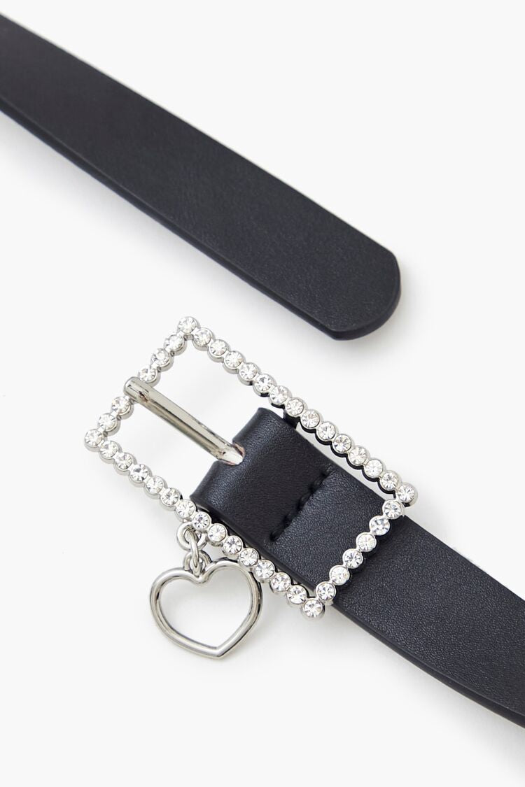 Girls Rhinestone Heart Belt (Kids)