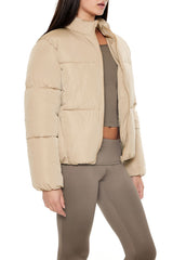 Channel-Stitched Puffer Jacket