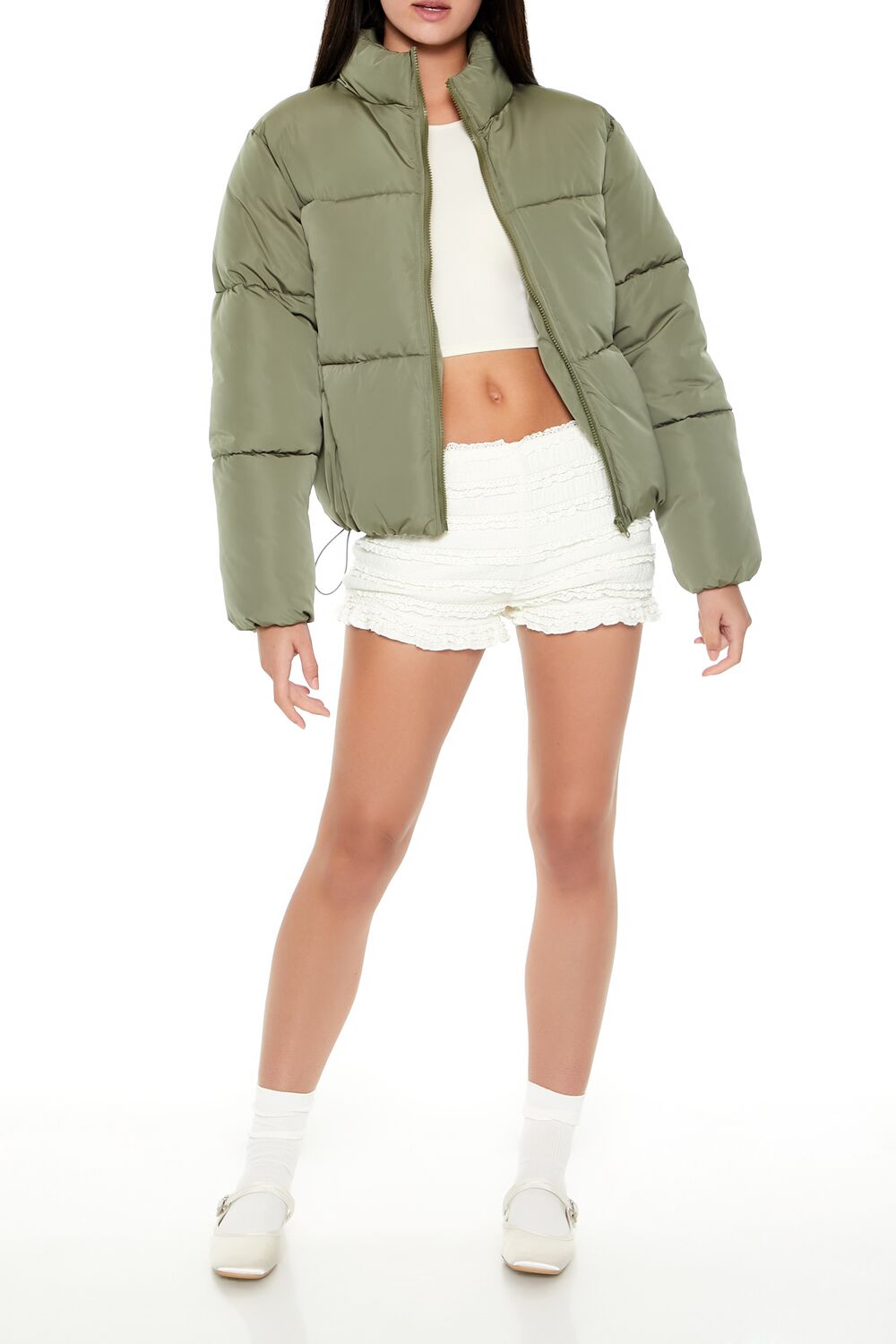 Channel-Stitched Puffer Jacket